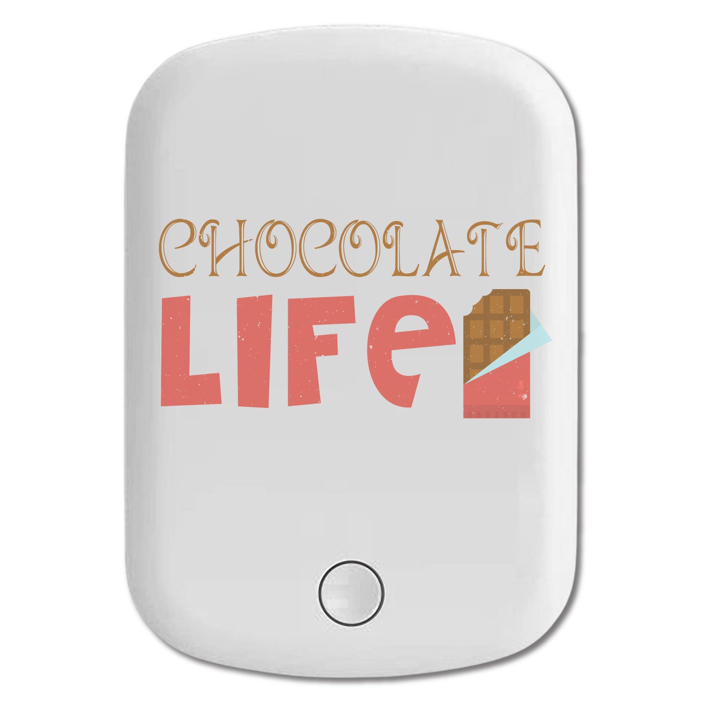 DistinctInk Magnetic Battery Pack, Wireless Portable Charger with USB-C Cable, Compatible with MagSafe iPhone 14 / 13 / 12 Series - Chocolate Life