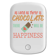 DistinctInk Magnetic Battery Pack, Wireless Portable Charger with USB-C Cable, Compatible with MagSafe iPhone 14 / 13 / 12 Series - As Long As Chocolate Will Be Happiness