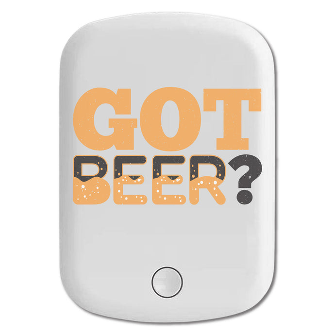DistinctInk Magnetic Battery Pack, Wireless Portable Charger with USB-C Cable, Compatible with MagSafe iPhone 14 / 13 / 12 Series - Got Beer?