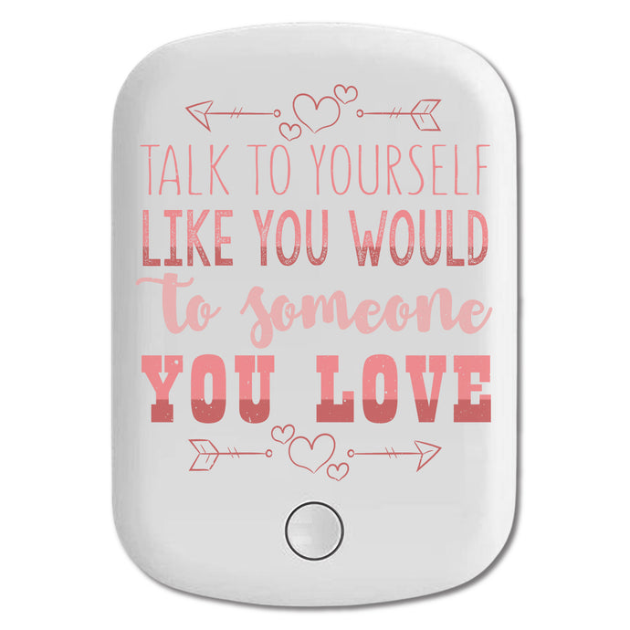 DistinctInk Magnetic Battery Pack, Wireless Portable Charger with USB-C Cable, Compatible with MagSafe iPhone 14 / 13 / 12 Series - Talk To Yourself Like SomeoneYou Love