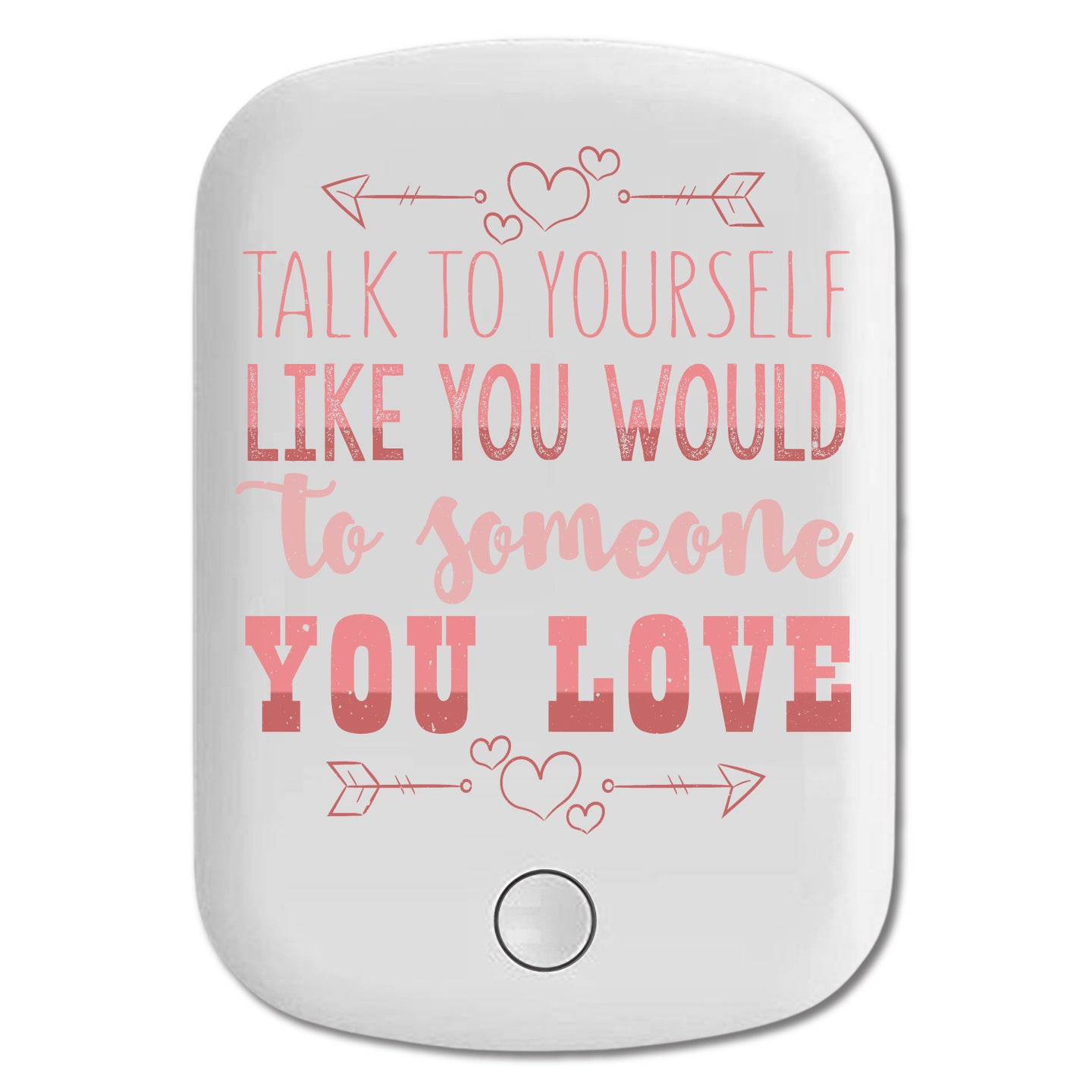 DistinctInk Magnetic Battery Pack, Wireless Portable Charger with USB-C Cable, Compatible with MagSafe iPhone 14 / 13 / 12 Series - Talk To Yourself Like SomeoneYou Love