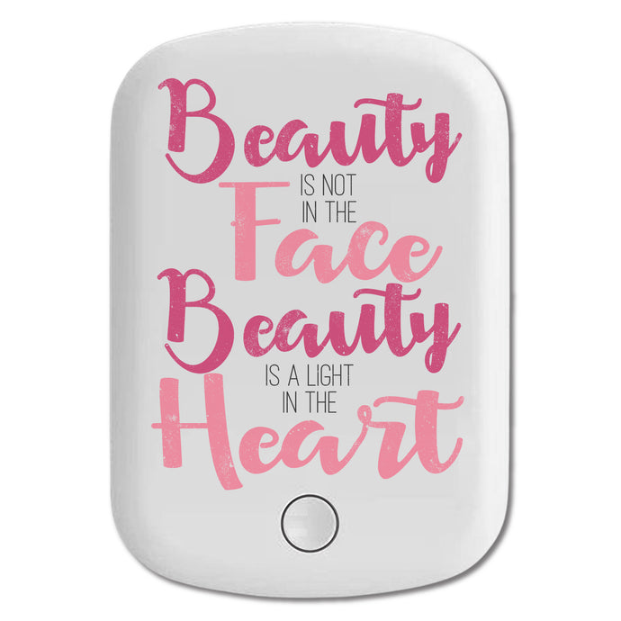 DistinctInk Magnetic Battery Pack, Wireless Portable Charger with USB-C Cable, Compatible with MagSafe iPhone 14 / 13 / 12 Series - Beauty Face Beauty Heart