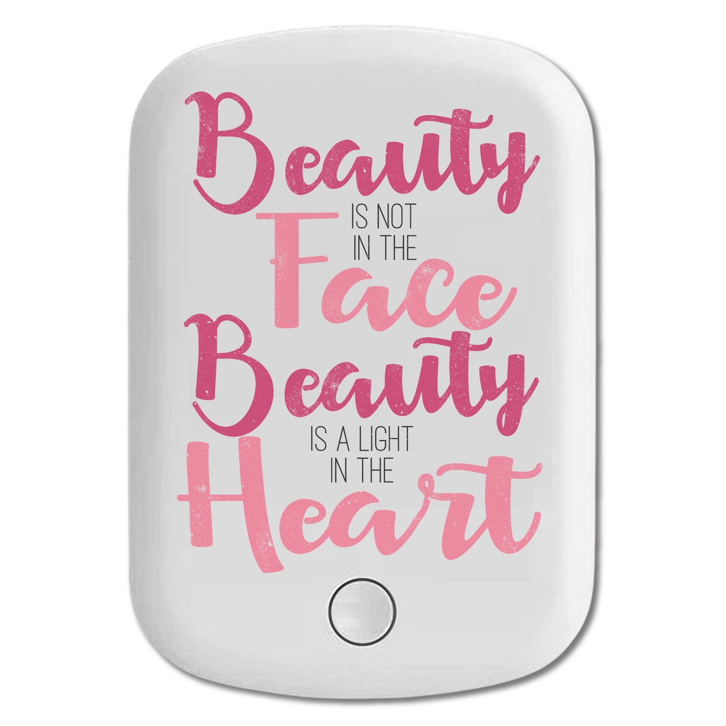 DistinctInk Magnetic Battery Pack, Wireless Portable Charger with USB-C Cable, Compatible with MagSafe iPhone 14 / 13 / 12 Series - Beauty Face Beauty Heart