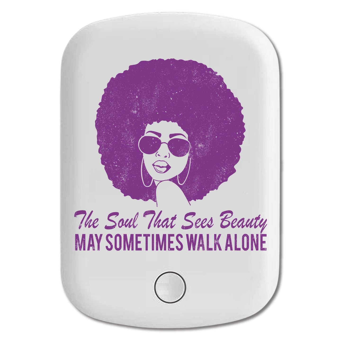 DistinctInk Magnetic Battery Pack, Wireless Portable Charger with USB-C Cable, Compatible with MagSafe iPhone 14 / 13 / 12 Series - Soul Sees Beauty Sometimes Walk Alone