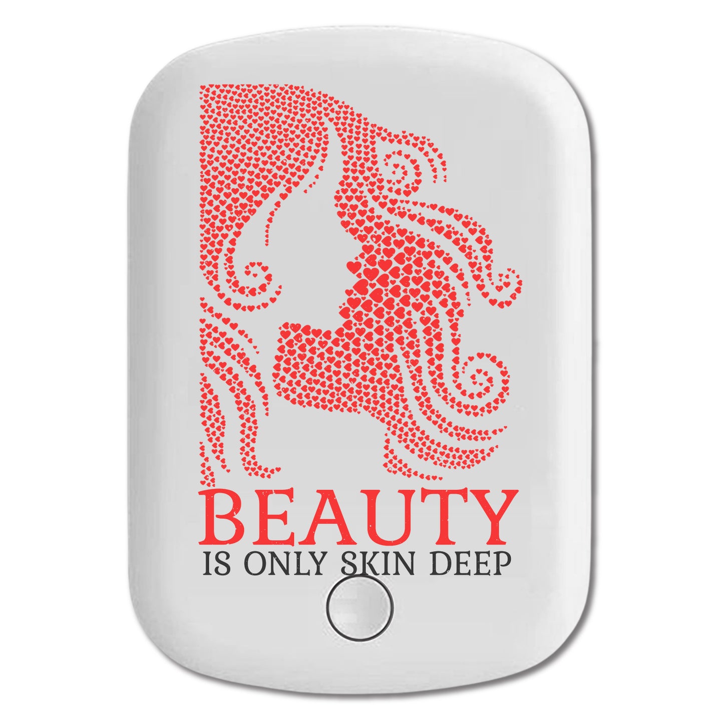 DistinctInk Magnetic Battery Pack, Wireless Portable Charger with USB-C Cable, Compatible with MagSafe iPhone 14 / 13 / 12 Series - Beauty Is Only Skin Deep