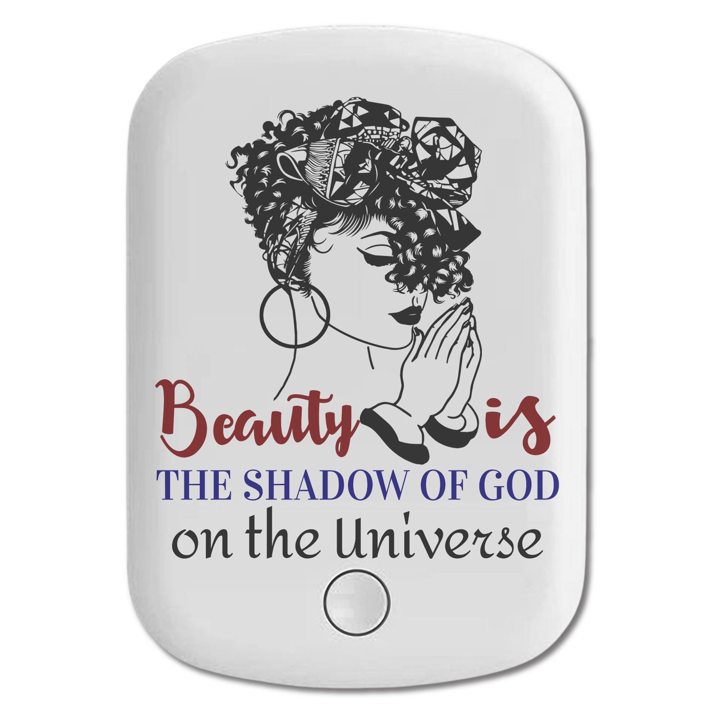 DistinctInk Magnetic Battery Pack, Wireless Portable Charger with USB-C Cable, Compatible with MagSafe iPhone 14 / 13 / 12 Series - Beauty Is Shadow Of God On Universe