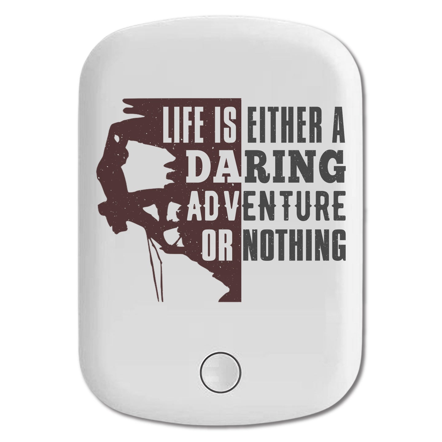 DistinctInk Magnetic Battery Pack, Wireless Portable Charger with USB-C Cable, Compatible with MagSafe iPhone 14 / 13 / 12 Series - Life Either Daring Adventure Or Nothing