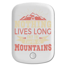 DistinctInk Magnetic Battery Pack, Wireless Portable Charger with USB-C Cable, Compatible with MagSafe iPhone 14 / 13 / 12 Series - Nothing Lives Long Only Earth Mountains