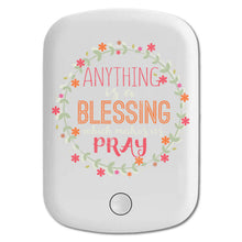 DistinctInk Magnetic Battery Pack, Wireless Portable Charger with USB-C Cable, Compatible with MagSafe iPhone 14 / 13 / 12 Series - Anything Blessing Makes Us Pray