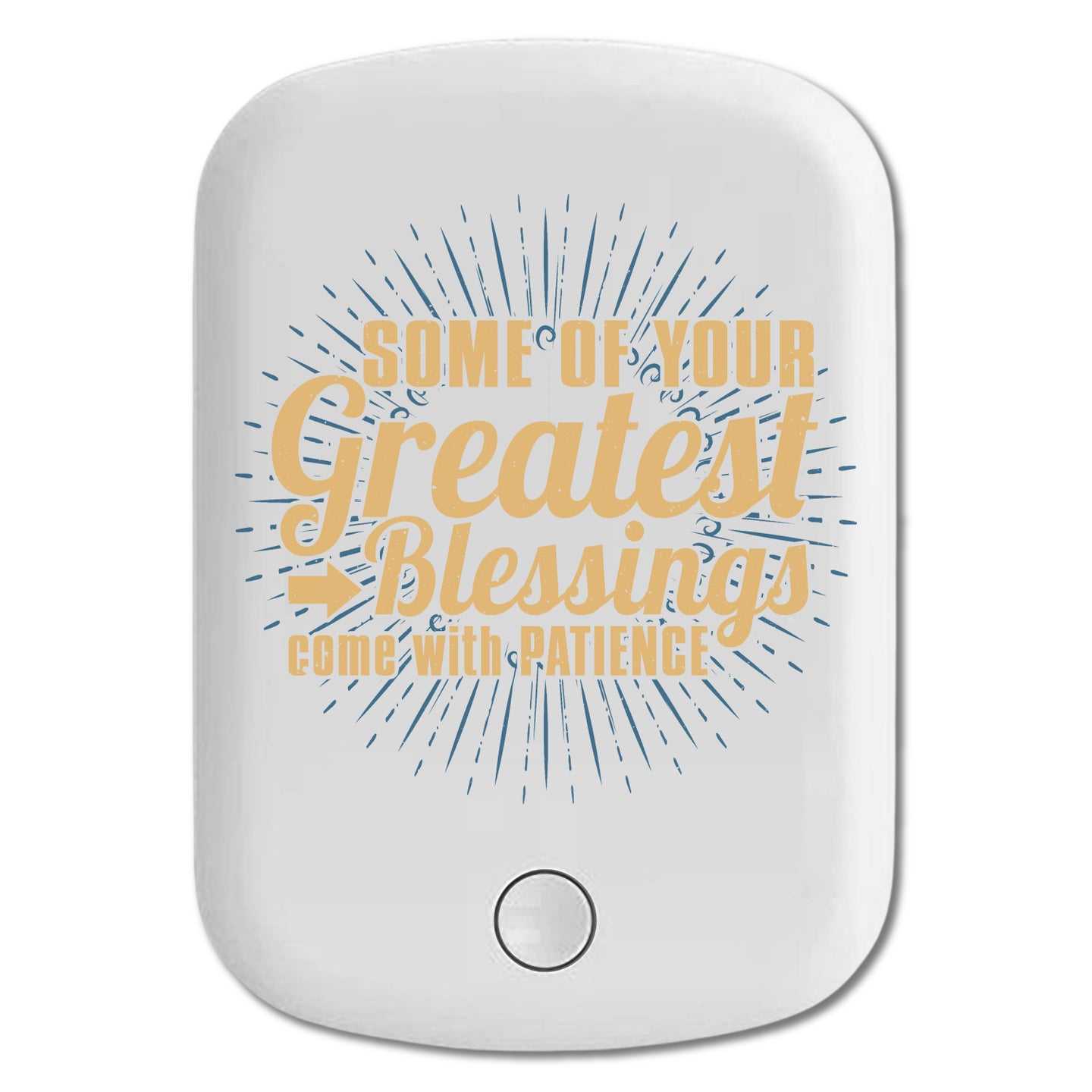 DistinctInk Magnetic Battery Pack, Wireless Portable Charger with USB-C Cable, Compatible with MagSafe iPhone 14 / 13 / 12 Series - Greatest Blessings Come With Patience