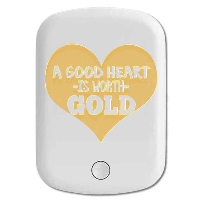 DistinctInk Magnetic Battery Pack, Wireless Portable Charger with USB-C Cable, Compatible with MagSafe iPhone 14 / 13 / 12 Series - Good Heart Is Worth Gold