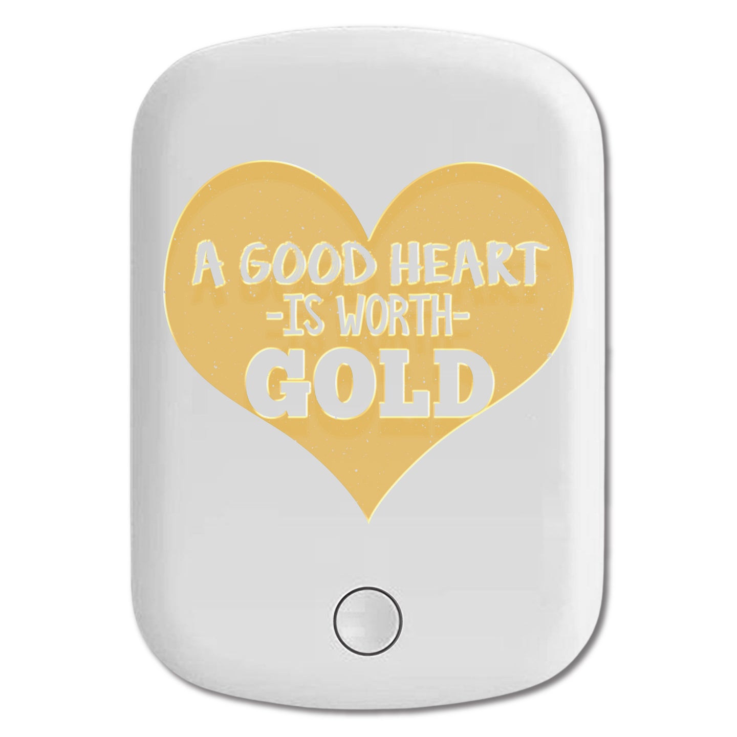 DistinctInk Magnetic Battery Pack, Wireless Portable Charger with USB-C Cable, Compatible with MagSafe iPhone 14 / 13 / 12 Series - Good Heart Is Worth Gold