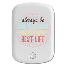 DistinctInk Magnetic Battery Pack, Wireless Portable Charger with USB-C Cable, Compatible with MagSafe iPhone 14 / 13 / 12 Series - Be True To Yourself Live Best Life
