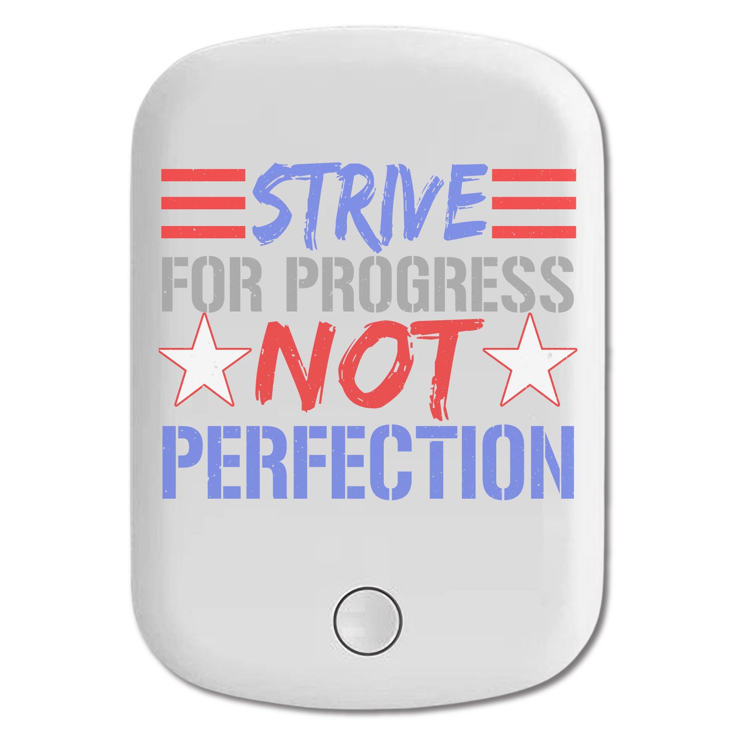 DistinctInk Magnetic Battery Pack, Wireless Portable Charger with USB-C Cable, Compatible with MagSafe iPhone 14 / 13 / 12 Series - Strive For Progess Not Perfection