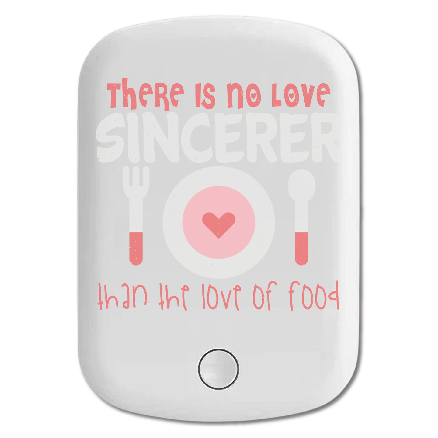 DistinctInk Magnetic Battery Pack, Wireless Portable Charger with USB-C Cable, Compatible with MagSafe iPhone 14 / 13 / 12 Series - No Love Sincerer Than Love Of Food