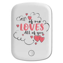 DistinctInk Magnetic Battery Pack, Wireless Portable Charger with USB-C Cable, Compatible with MagSafe iPhone 14 / 13 / 12 Series - All Of Me Loves All Of You - Doodle