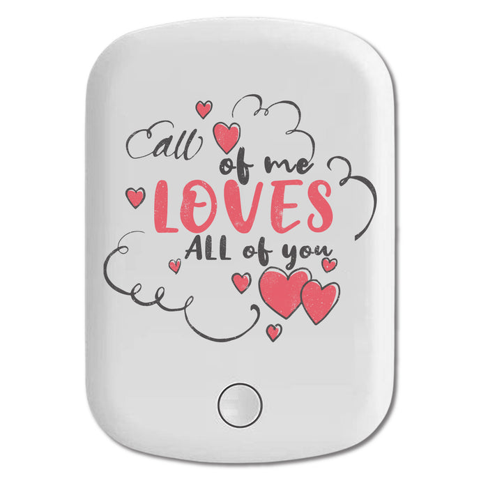 DistinctInk Magnetic Battery Pack, Wireless Portable Charger with USB-C Cable, Compatible with MagSafe iPhone 14 / 13 / 12 Series - All Of Me Loves All Of You - Doodle