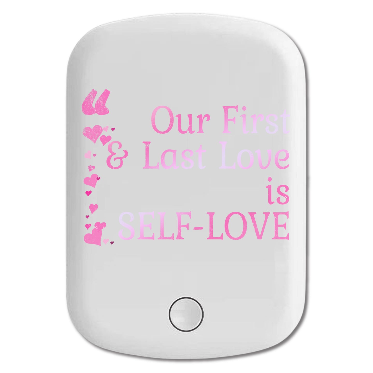 DistinctInk Magnetic Battery Pack, Wireless Portable Charger with USB-C Cable, Compatible with MagSafe iPhone 14 / 13 / 12 Series - First And Last Love Self-Love