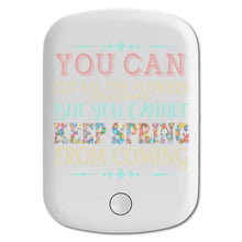 DistinctInk Magnetic Battery Pack, Wireless Portable Charger with USB-C Cable, Compatible with MagSafe iPhone 14 / 13 / 12 Series - Cut Flowers Can't Keep Spring From Coming