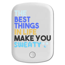 DistinctInk Magnetic Battery Pack, Wireless Portable Charger with USB-C Cable, Compatible with MagSafe iPhone 14 / 13 / 12 Series - Best Things In Life Make You Sweaty