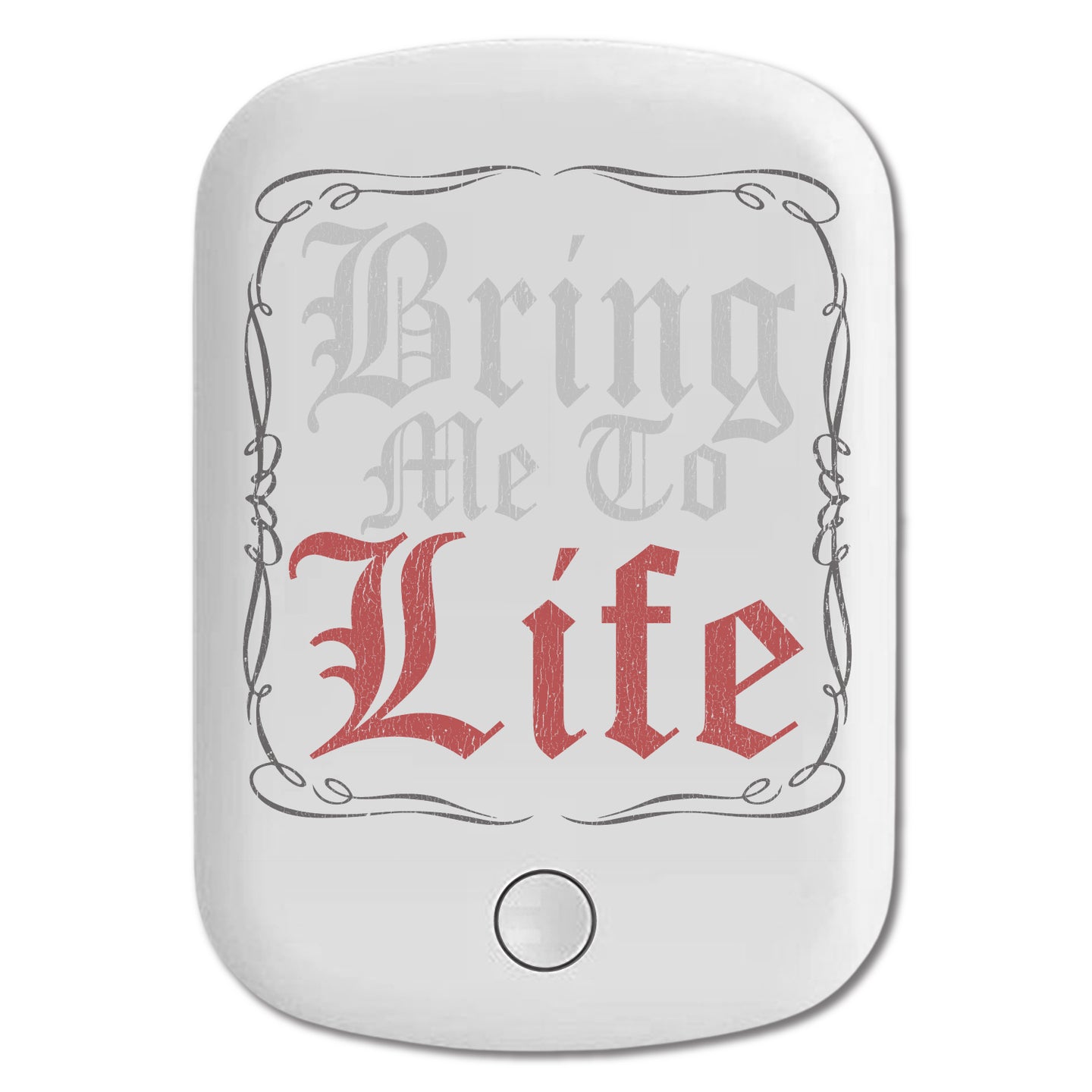 DistinctInk Magnetic Battery Pack, Wireless Portable Charger with USB-C Cable, Compatible with MagSafe iPhone 14 / 13 / 12 Series - Bring Me To Life