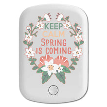 DistinctInk Magnetic Battery Pack, Wireless Portable Charger with USB-C Cable, Compatible with MagSafe iPhone 14 / 13 / 12 Series - Keep Calm Spring Is Coming