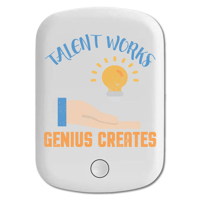 DistinctInk Magnetic Battery Pack, Wireless Portable Charger with USB-C Cable, Compatible with MagSafe iPhone 14 / 13 / 12 Series - Talent Works Genius Creates