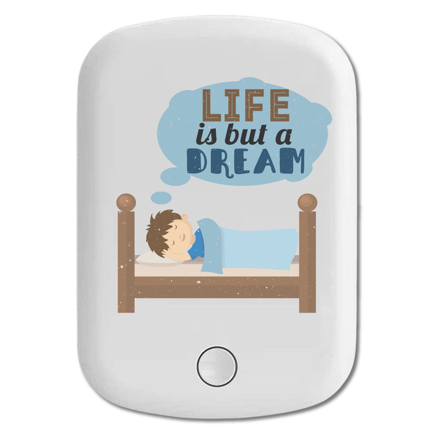 DistinctInk Magnetic Battery Pack, Wireless Portable Charger with USB-C Cable, Compatible with MagSafe iPhone 14 / 13 / 12 Series - Life Is But A Dream