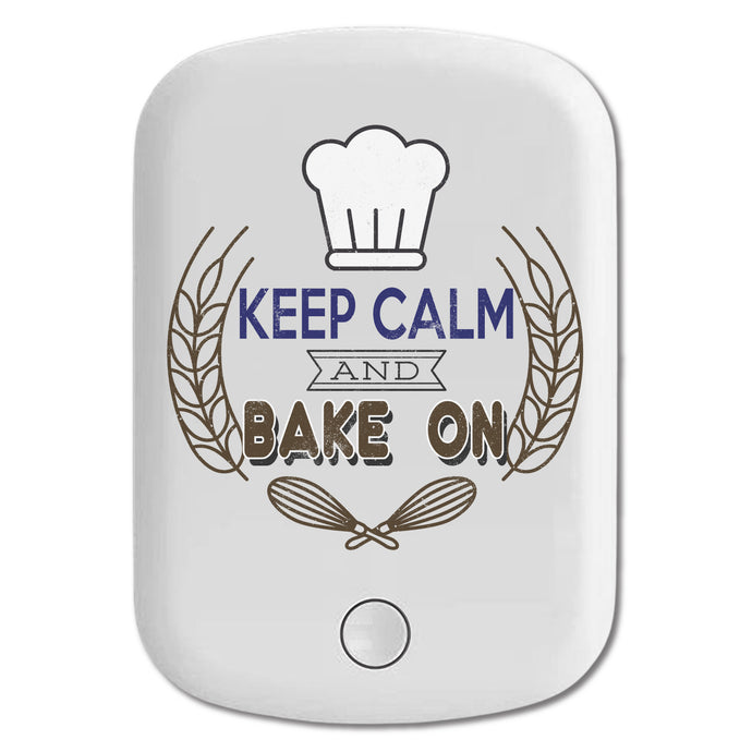 DistinctInk Magnetic Battery Pack, Wireless Portable Charger with USB-C Cable, Compatible with MagSafe iPhone 14 / 13 / 12 Series - Keep Calm And Bake On
