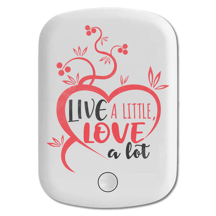 DistinctInk Magnetic Battery Pack, Wireless Portable Charger with USB-C Cable, Compatible with MagSafe iPhone 14 / 13 / 12 Series - Live A Little Love A lot