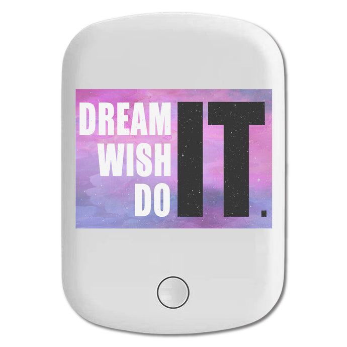 DistinctInk Magnetic Battery Pack, Wireless Portable Charger with USB-C Cable, Compatible with MagSafe iPhone 14 / 13 / 12 Series - Dream It Wish It Do It