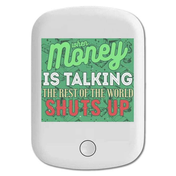 DistinctInk Magnetic Battery Pack, Wireless Portable Charger with USB-C Cable, Compatible with MagSafe iPhone 14 / 13 / 12 Series - When Money Talking World Shuts Up