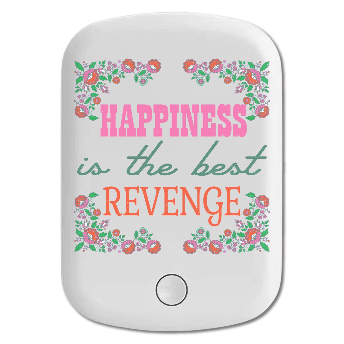 DistinctInk Magnetic Battery Pack, Wireless Portable Charger with USB-C Cable, Compatible with MagSafe iPhone 14 / 13 / 12 Series - Happiness Best Revenge