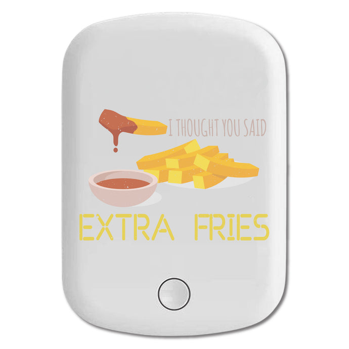 DistinctInk Magnetic Battery Pack, Wireless Portable Charger with USB-C Cable, Compatible with MagSafe iPhone 14 / 13 / 12 Series - Exercise Thought You Said Extra Fries
