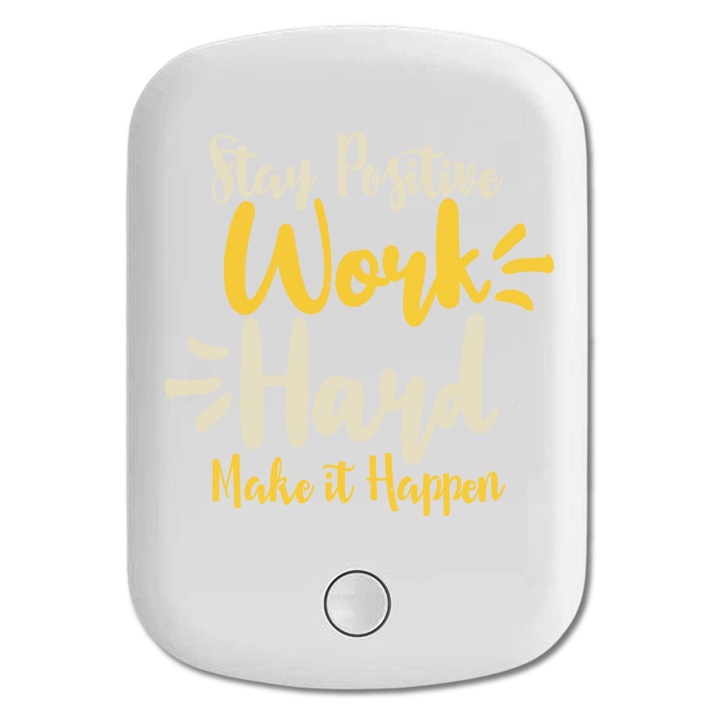DistinctInk Magnetic Battery Pack, Wireless Portable Charger with USB-C Cable, Compatible with MagSafe iPhone 14 / 13 / 12 Series - Stay Positive Work Hard Make It Happen