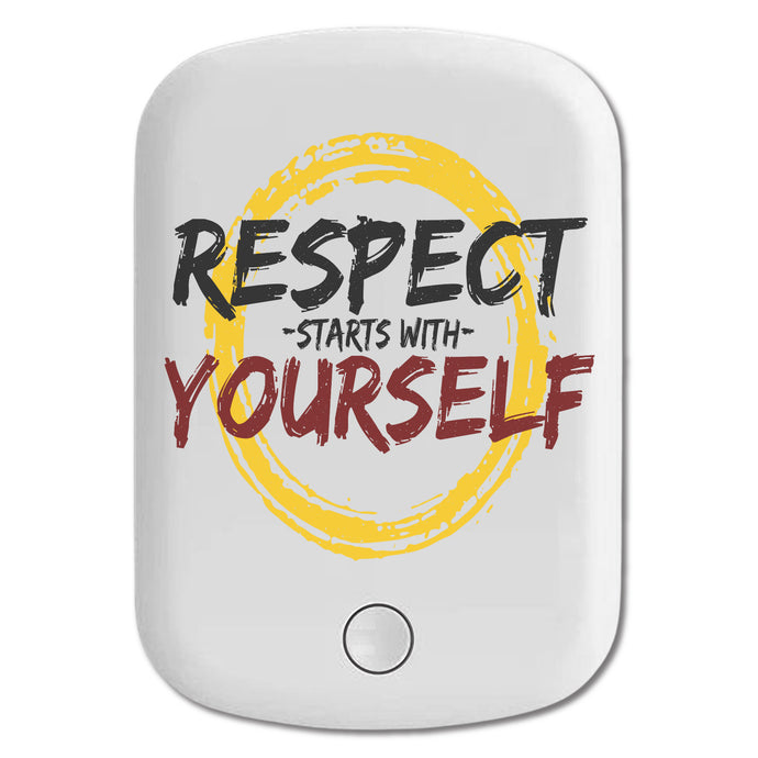 DistinctInk Magnetic Battery Pack, Wireless Portable Charger with USB-C Cable, Compatible with MagSafe iPhone 14 / 13 / 12 Series - Respect Starts With Yourself