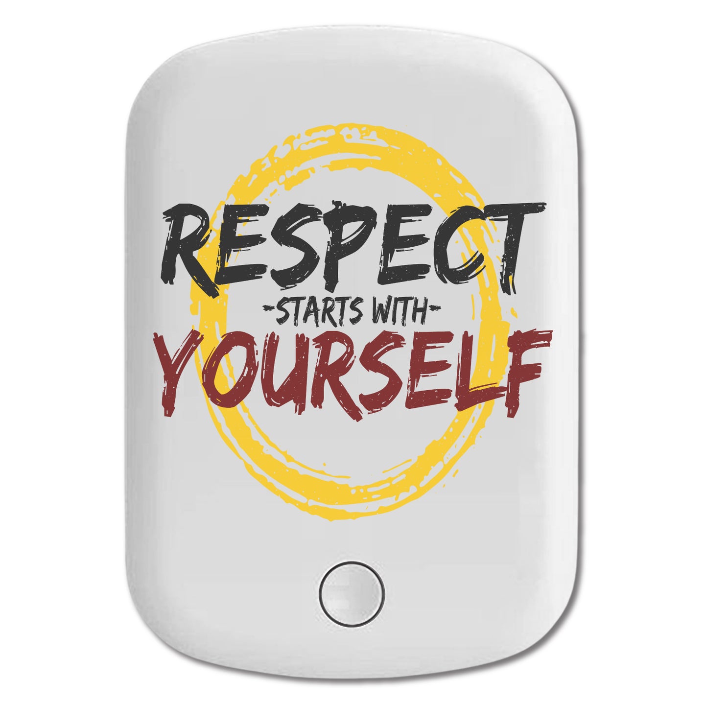 DistinctInk Magnetic Battery Pack, Wireless Portable Charger with USB-C Cable, Compatible with MagSafe iPhone 14 / 13 / 12 Series - Respect Starts With Yourself