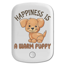 DistinctInk Magnetic Battery Pack, Wireless Portable Charger with USB-C Cable, Compatible with MagSafe iPhone 14 / 13 / 12 Series - Happiness Is A Warm Puppy
