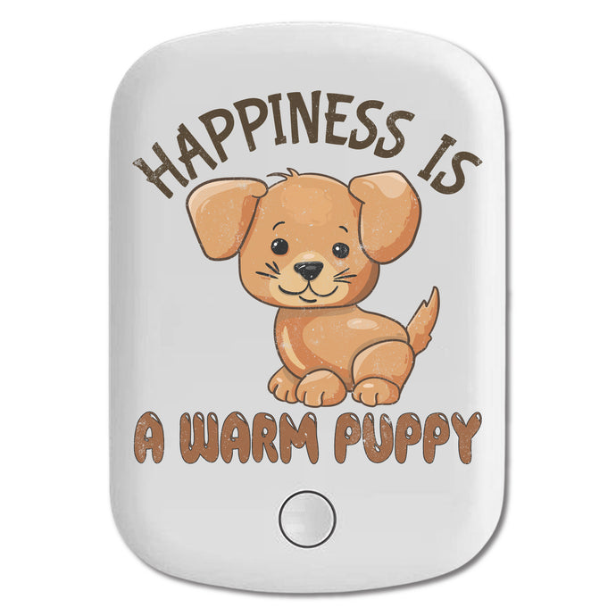 DistinctInk Magnetic Battery Pack, Wireless Portable Charger with USB-C Cable, Compatible with MagSafe iPhone 14 / 13 / 12 Series - Happiness Is A Warm Puppy