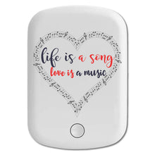 DistinctInk Magnetic Battery Pack, Wireless Portable Charger with USB-C Cable, Compatible with MagSafe iPhone 14 / 13 / 12 Series - Life Is Song Love Is Music