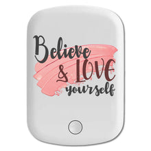 DistinctInk Magnetic Battery Pack, Wireless Portable Charger with USB-C Cable, Compatible with MagSafe iPhone 14 / 13 / 12 Series - Believe And Love Yourself
