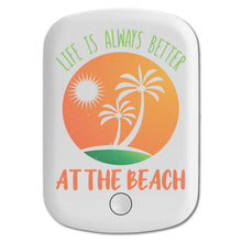 DistinctInk Magnetic Battery Pack, Wireless Portable Charger with USB-C Cable, Compatible with MagSafe iPhone 14 / 13 / 12 Series - Life Always Better At Beach