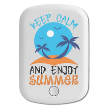 DistinctInk Magnetic Battery Pack, Wireless Portable Charger with USB-C Cable, Compatible with MagSafe iPhone 14 / 13 / 12 Series - Keep Calm Enjoy Summer