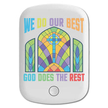 DistinctInk Magnetic Battery Pack, Wireless Portable Charger with USB-C Cable, Compatible with MagSafe iPhone 14 / 13 / 12 Series - Do Our Best God Does The Rest