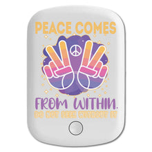 DistinctInk Magnetic Battery Pack, Wireless Portable Charger with USB-C Cable, Compatible with MagSafe iPhone 14 / 13 / 12 Series - Peace Comes From Within
