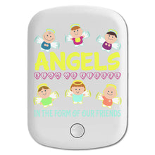 DistinctInk Magnetic Battery Pack, Wireless Portable Charger with USB-C Cable, Compatible with MagSafe iPhone 14 / 13 / 12 Series - Angels Blow Kisses In Form Of Friends
