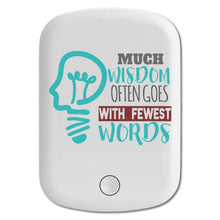 DistinctInk Magnetic Battery Pack, Wireless Portable Charger with USB-C Cable, Compatible with MagSafe iPhone 14 / 13 / 12 Series - Much Wisdom Goes With Fewst Words