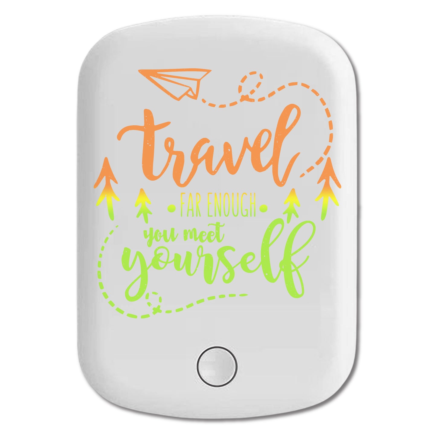 DistinctInk Magnetic Battery Pack, Wireless Portable Charger with USB-C Cable, Compatible with MagSafe iPhone 14 / 13 / 12 Series - Travel Far Enough Meet Yourself
