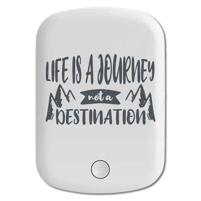 DistinctInk Magnetic Battery Pack, Wireless Portable Charger with USB-C Cable, Compatible with MagSafe iPhone 14 / 13 / 12 Series - Life Journey Not Destination