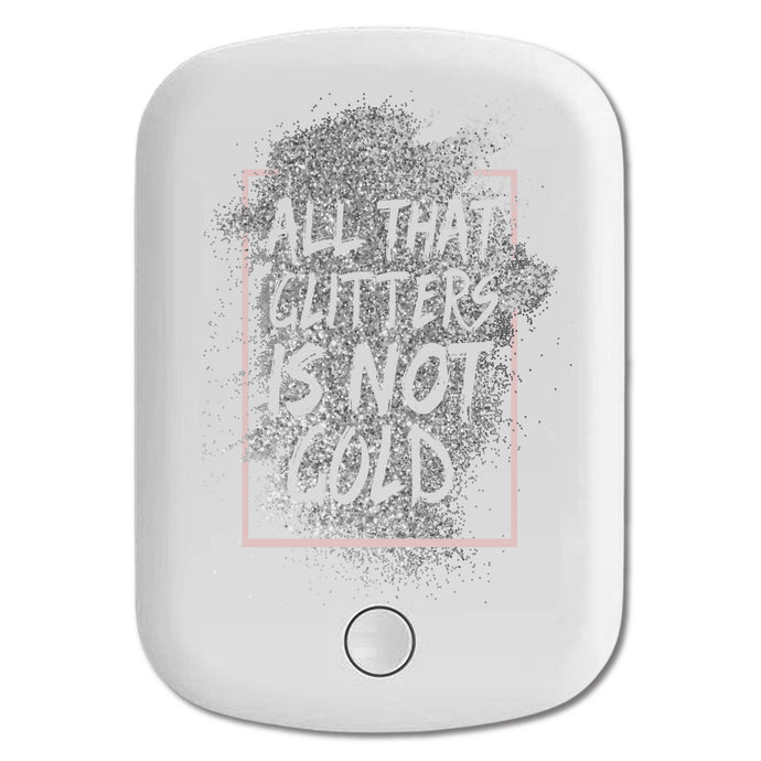 DistinctInk Magnetic Battery Pack, Wireless Portable Charger with USB-C Cable, Compatible with MagSafe iPhone 14 / 13 / 12 Series - All That Glitters Is Not Gold